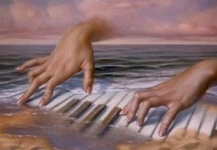 Играло тихо фортепиано 